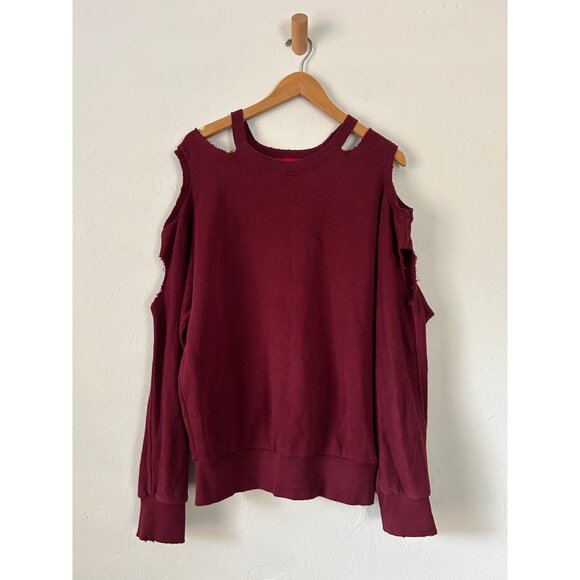 N:PHILANTHROPY Large Distressed Cutout Shoulder Sweater - Picture 2 of 13